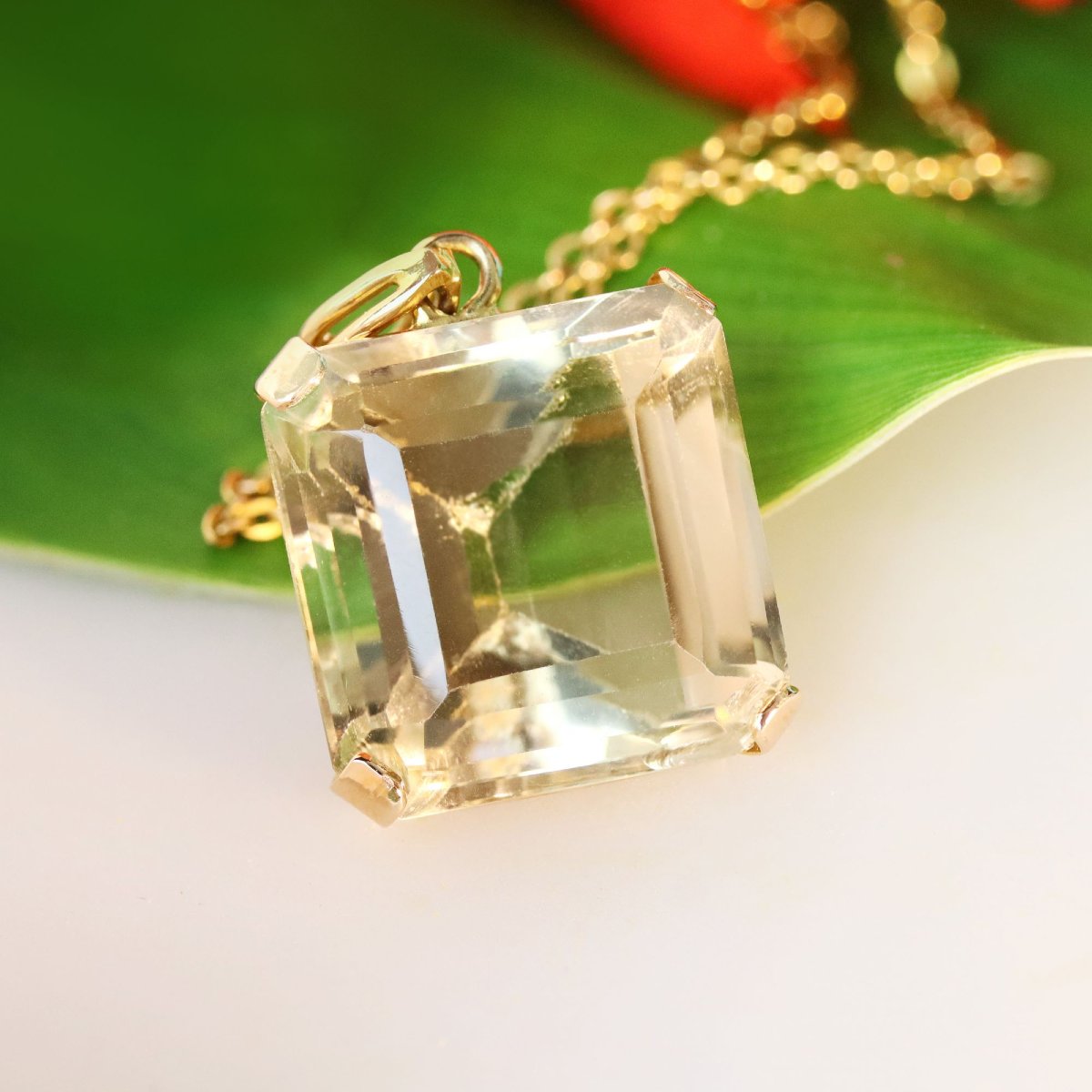 Pendentif vintage citrine-photo-3