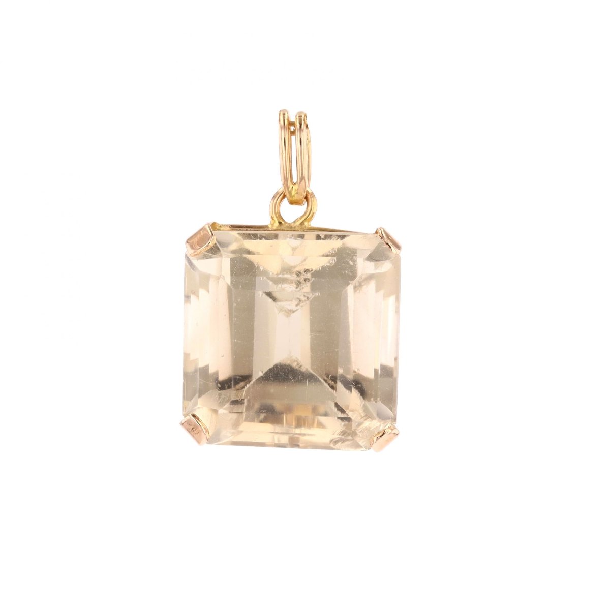 Pendentif vintage citrine
