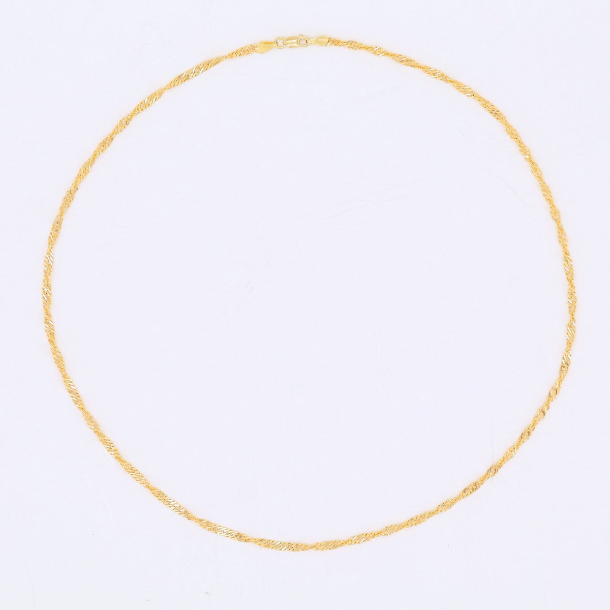 Flat, Braided Yellow Gold Curb Chain-photo-4