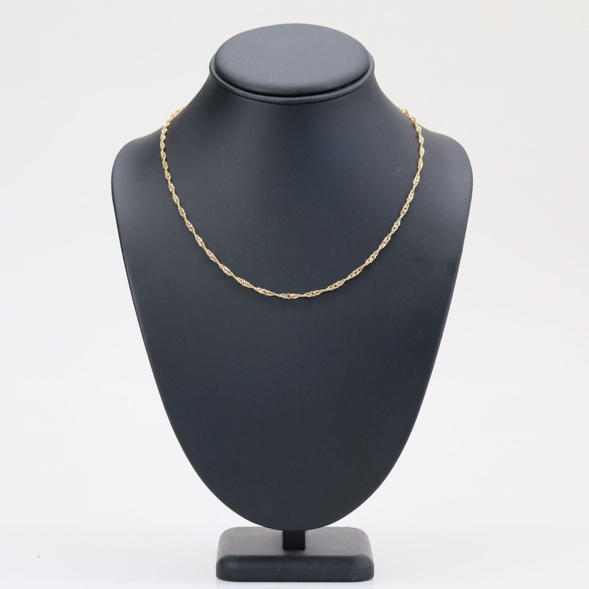 Flat, Braided Yellow Gold Curb Chain-photo-1