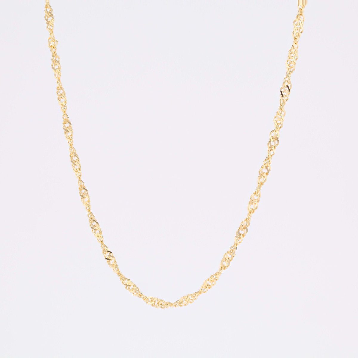 Flat, Braided Yellow Gold Curb Chain-photo-3