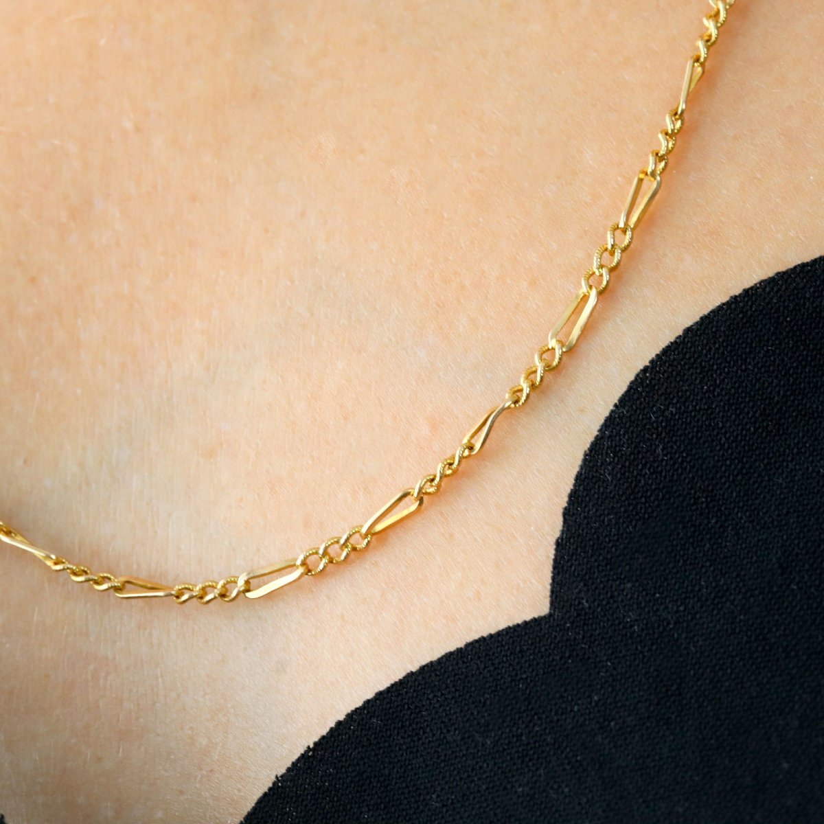 Alternating Yellow Gold Chain-photo-2