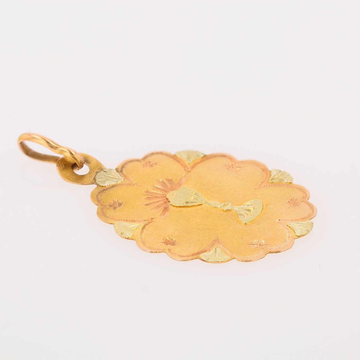 Antique Two-gold Chalice Medal-photo-3