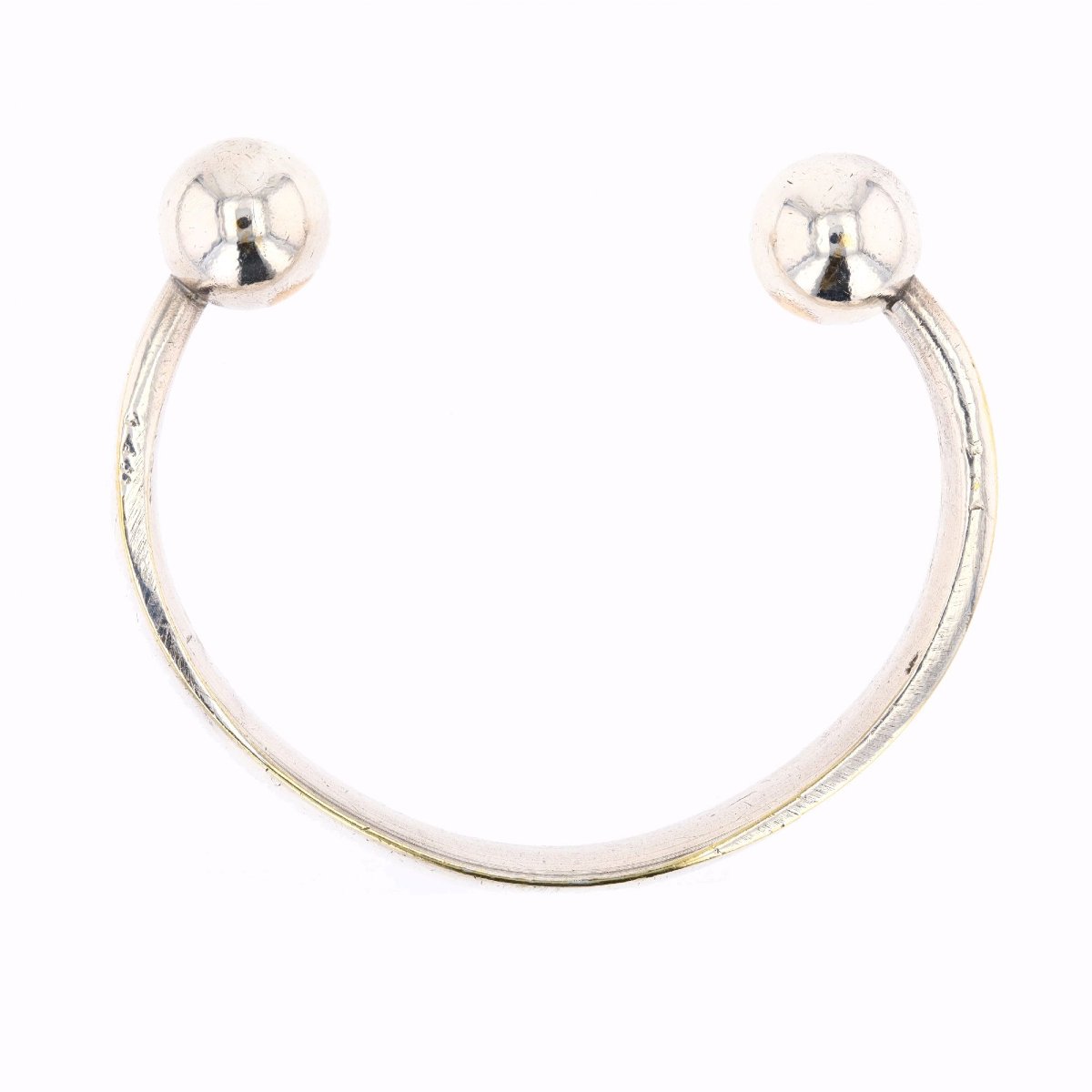Bracelet jonc ouvert argent vintage-photo-2