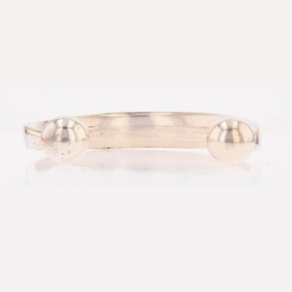 Bracelet jonc ouvert argent vintage-photo-3