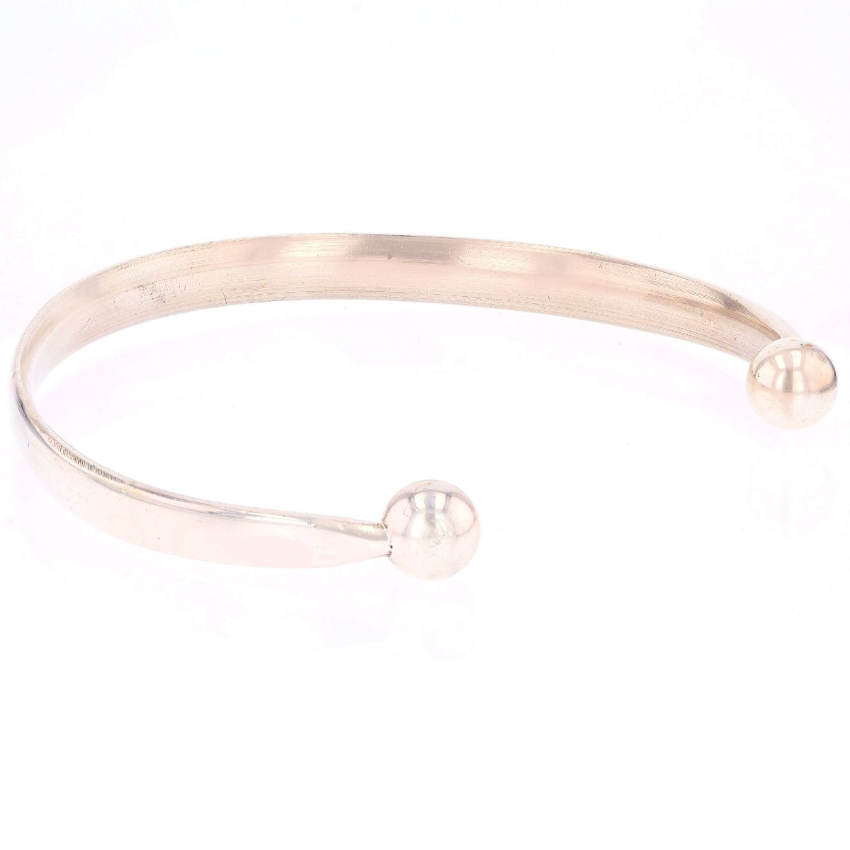 Collier torque ouvert argent vintage-photo-4