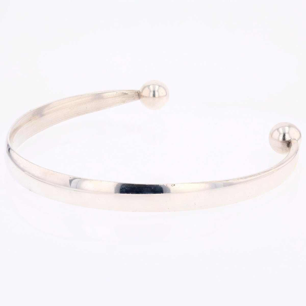 Collier torque ouvert argent vintage-photo-1