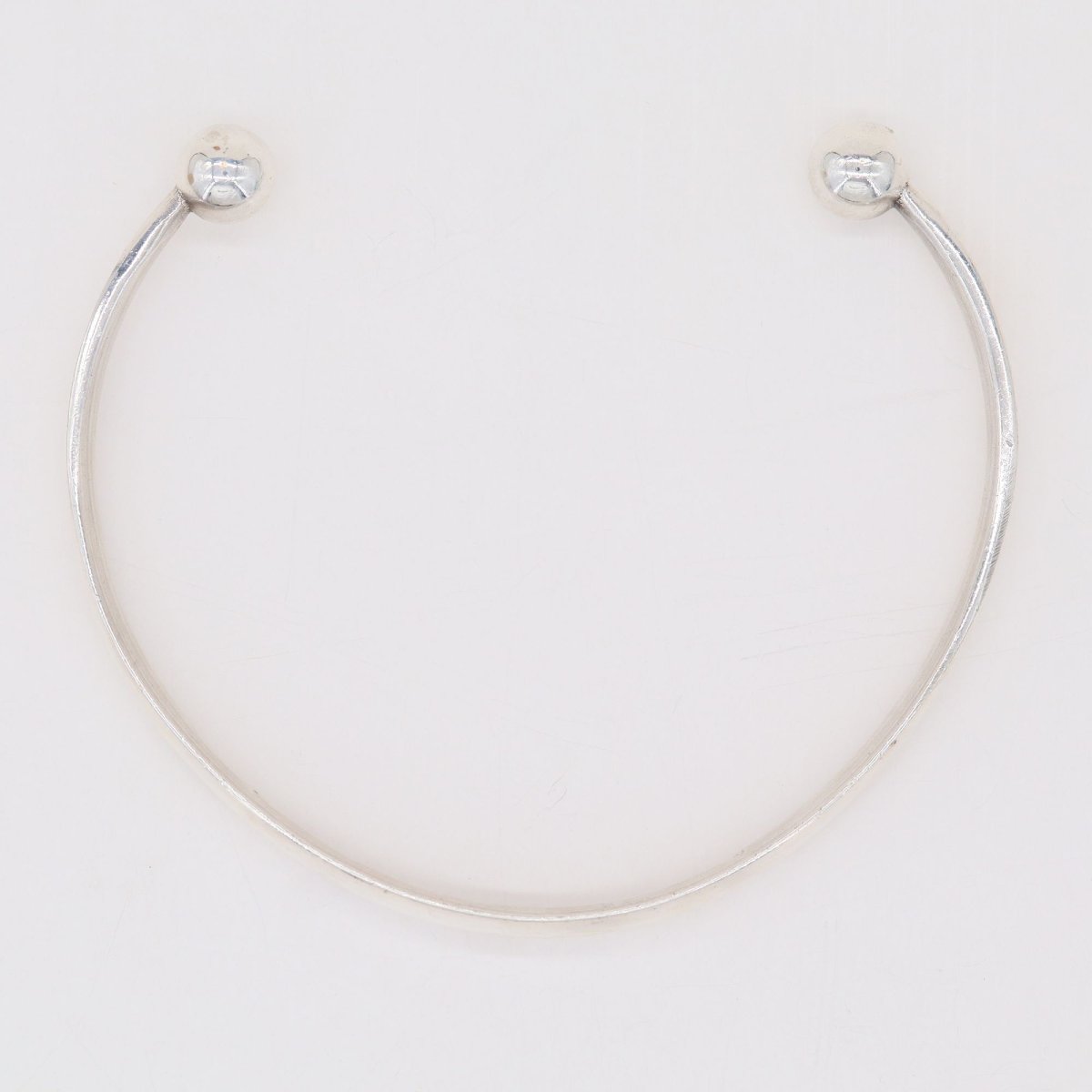 Collier torque ouvert argent vintage-photo-6