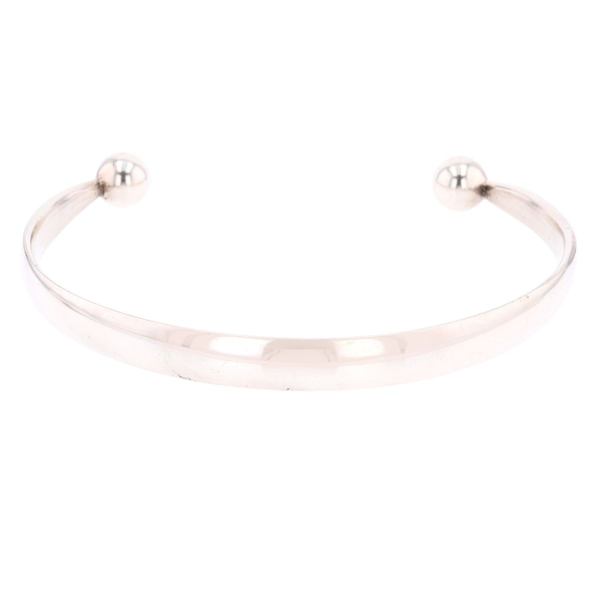 Collier torque ouvert argent vintage