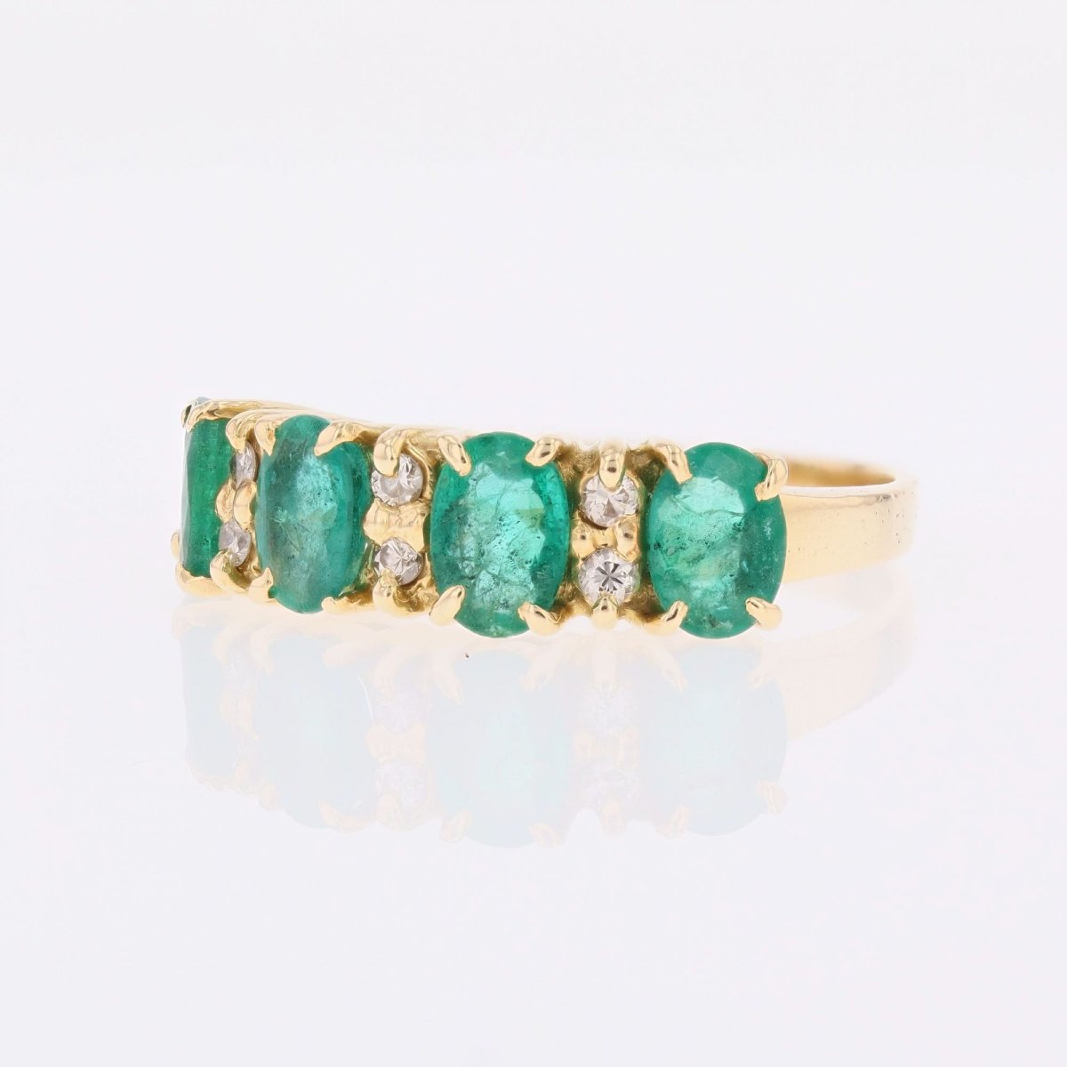 Emerald And Diamond Garter Ring-photo-2