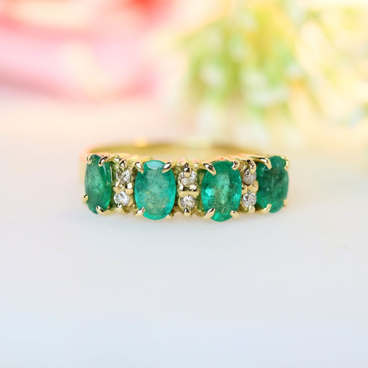 Emerald And Diamond Garter Ring-photo-1