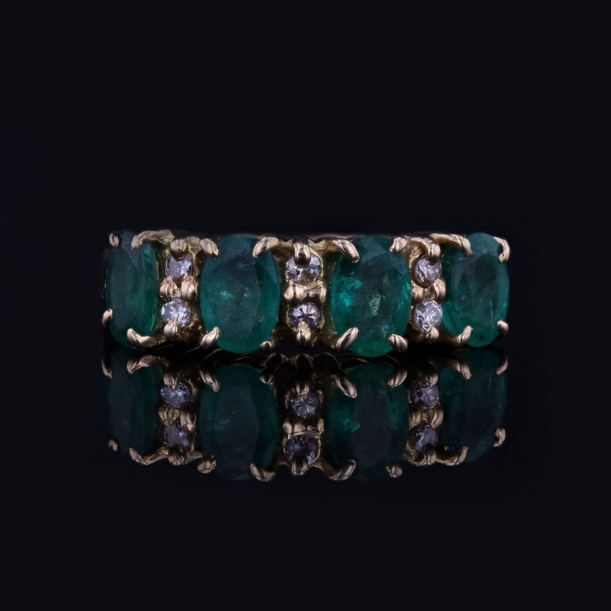 Emerald And Diamond Garter Ring-photo-3