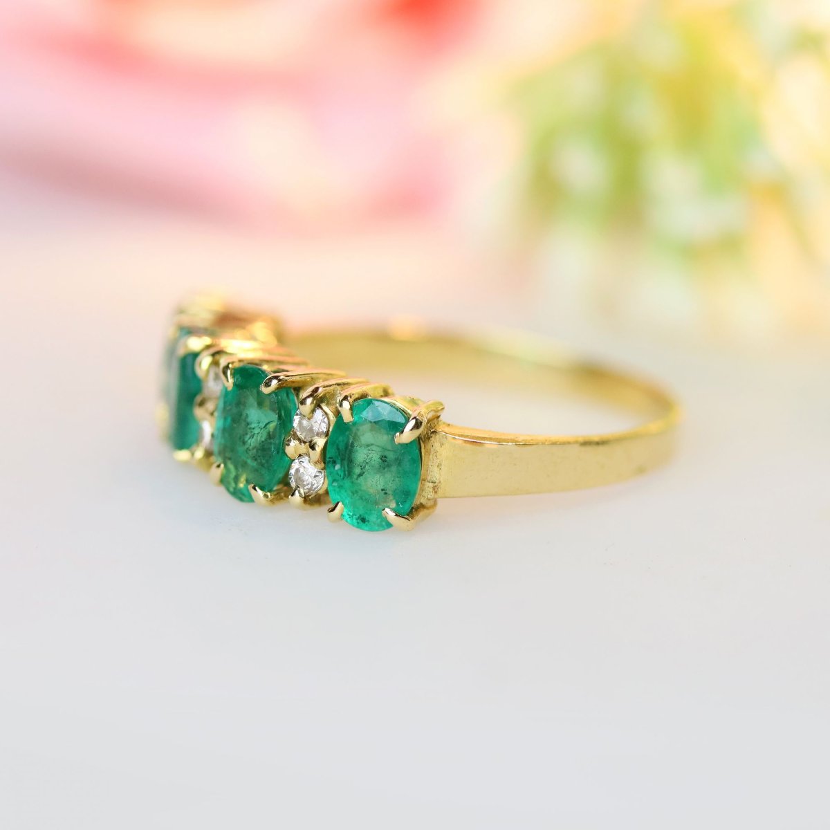 Emerald And Diamond Garter Ring-photo-5
