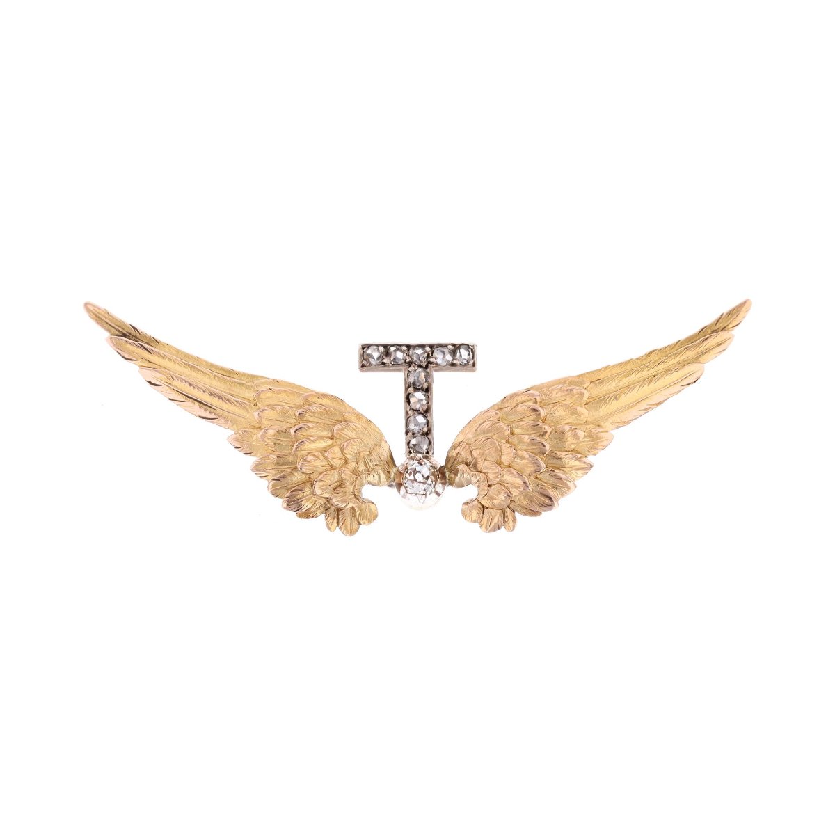 Broche ailes et diamants