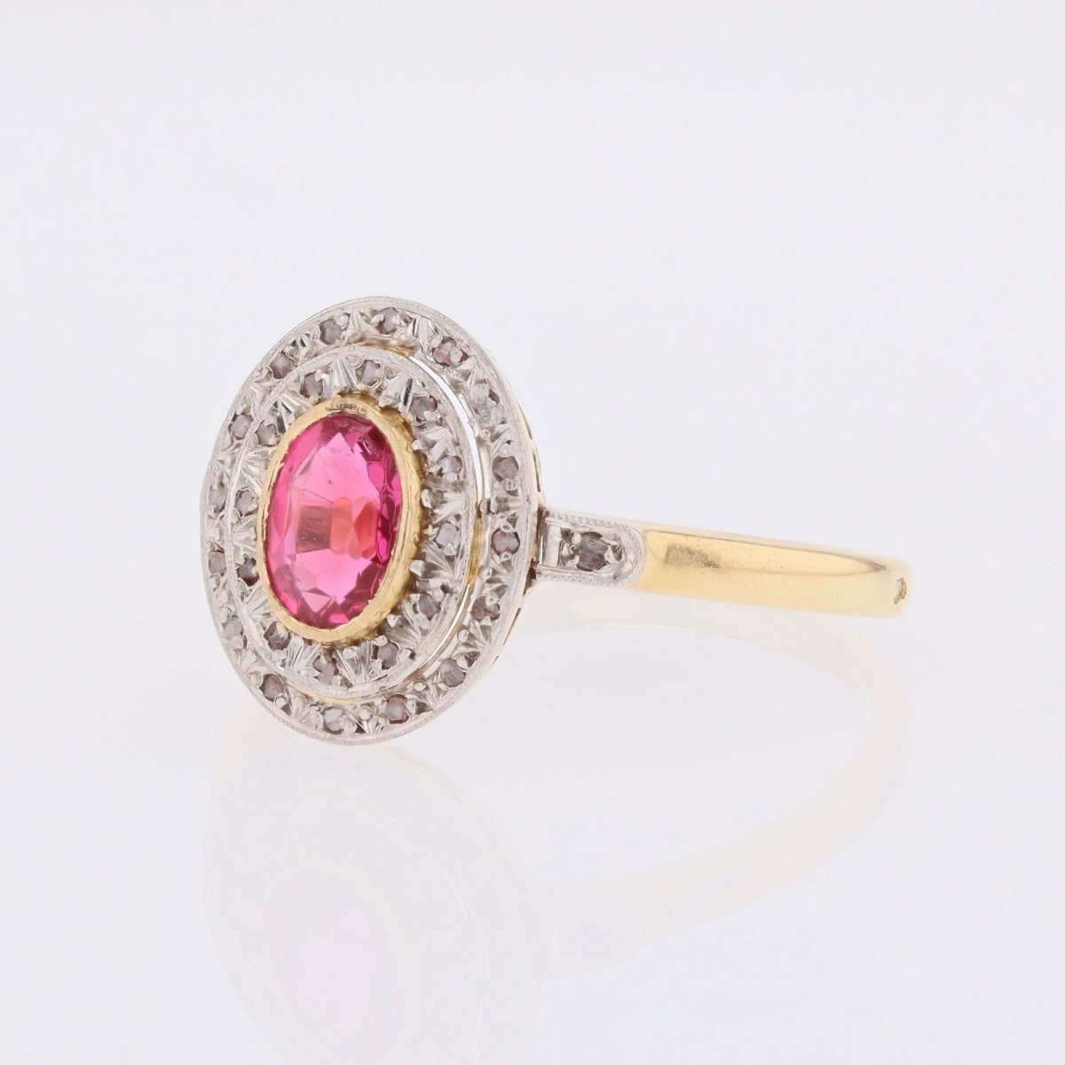 Vintage Double-row Ruby And Diamond Ring-photo-5