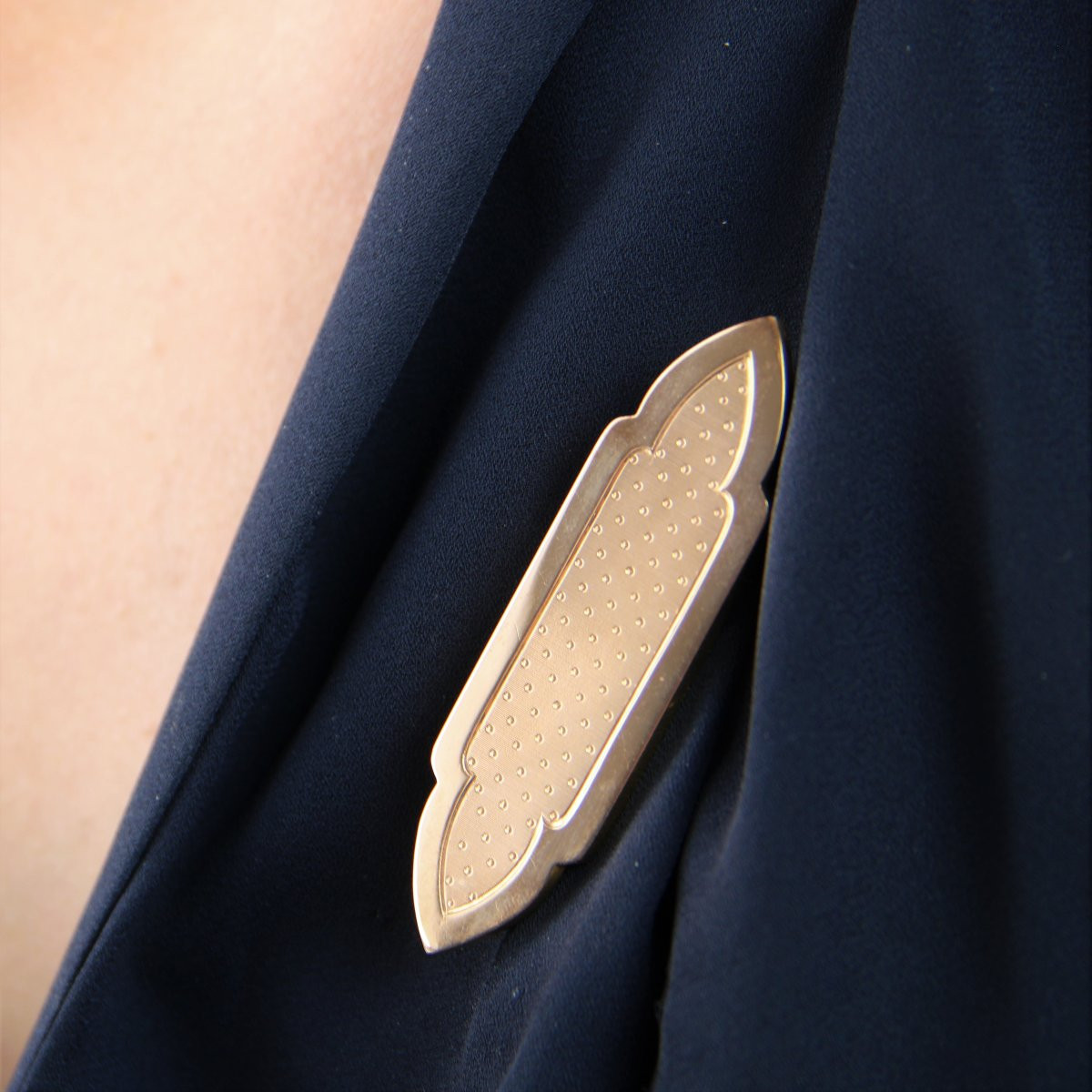 Broche Barette Or Rose-photo-4