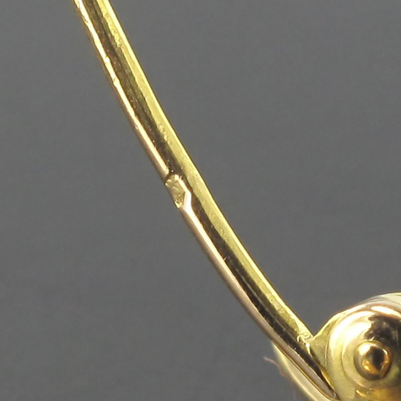Vintage Brooch Gold Diamonds-photo-3