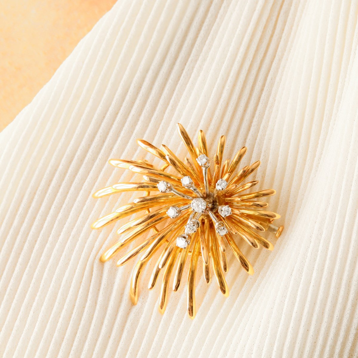 Broche Vintage Or Diamants-photo-1