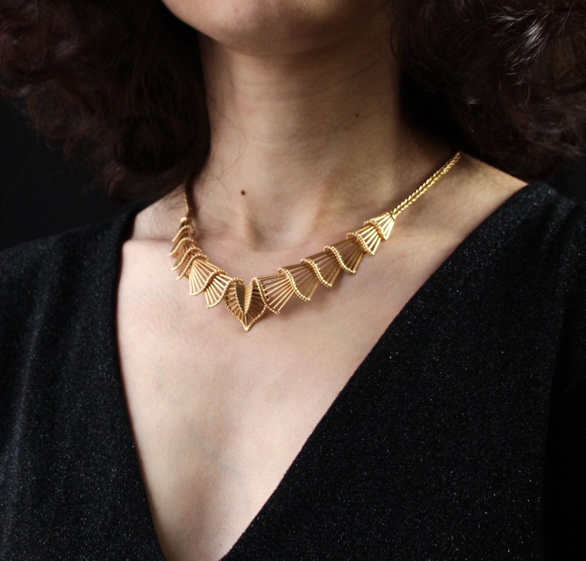 Vintage Gold Necklace-photo-6