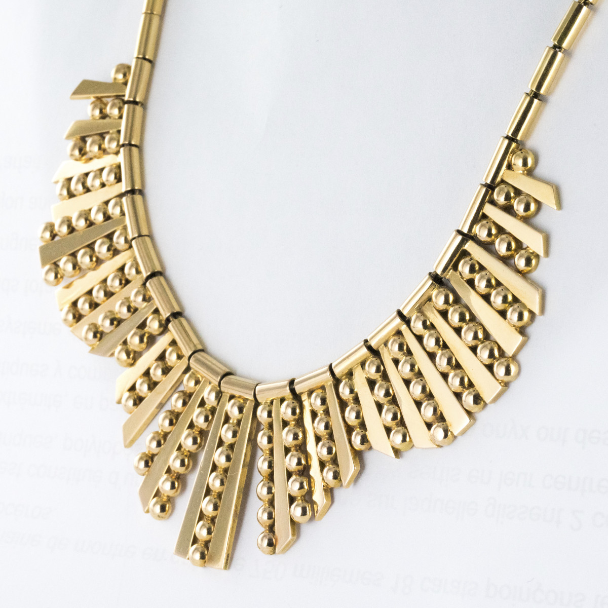 Collier En Or Motif Rayonnant Vintage-photo-4