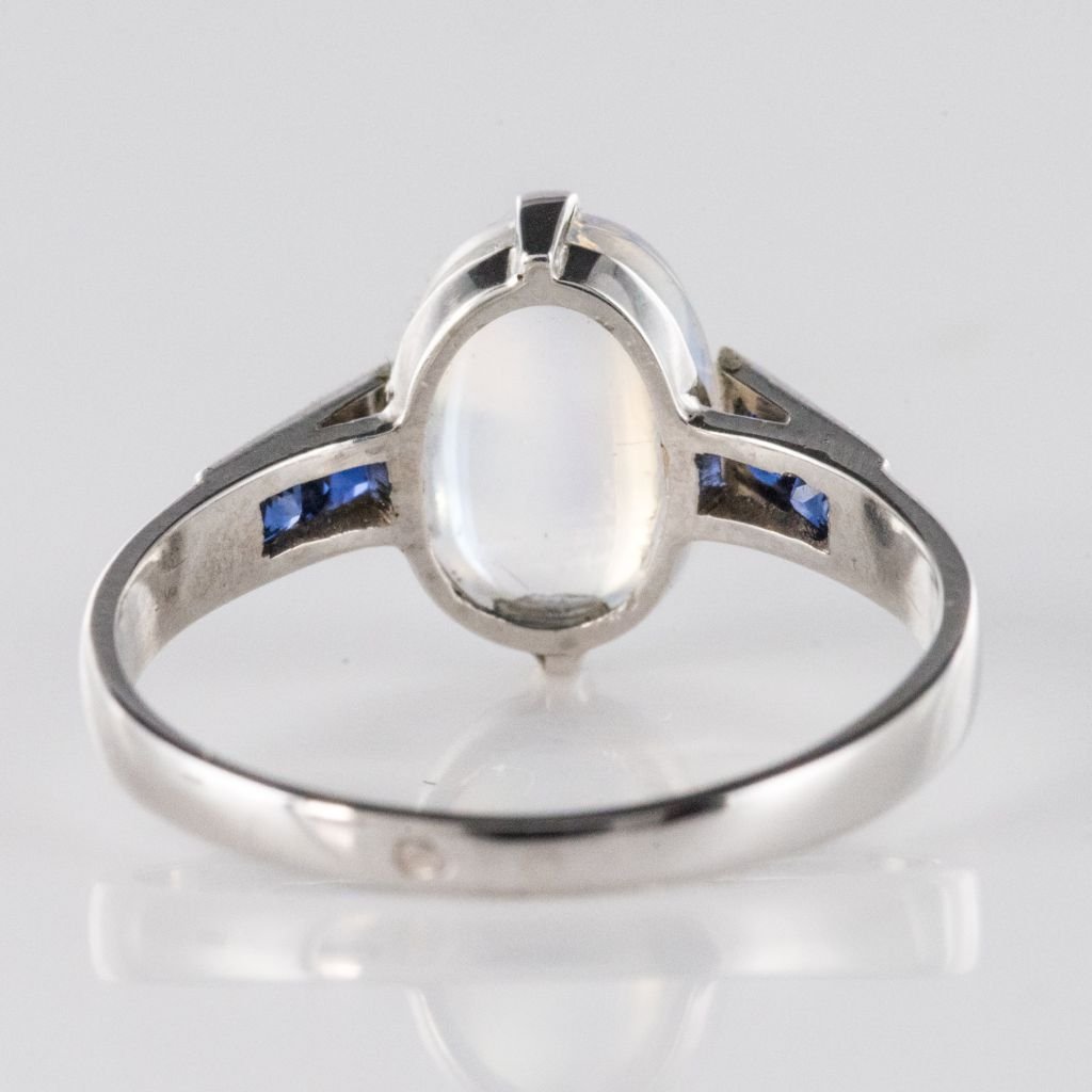 Ring Of Moonstone And Sapphires-photo-5