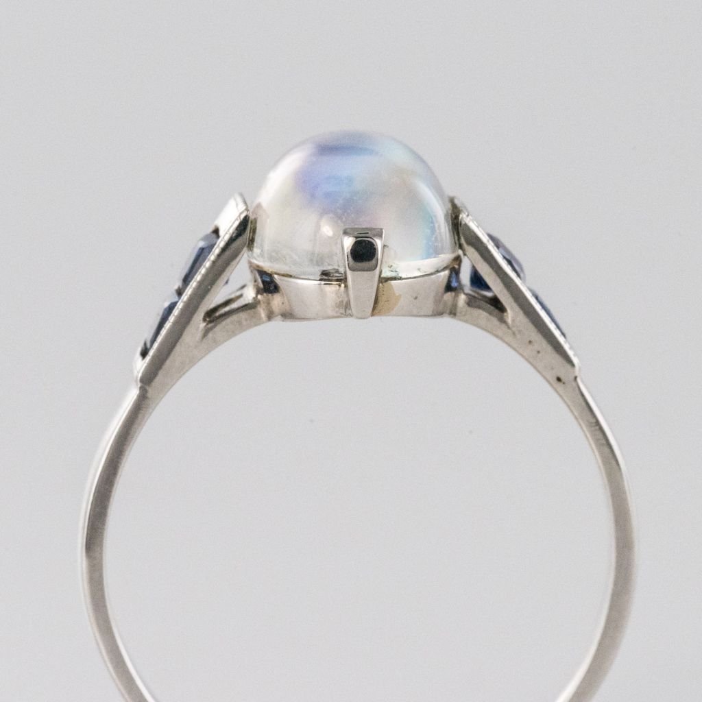 Ring Of Moonstone And Sapphires-photo-6