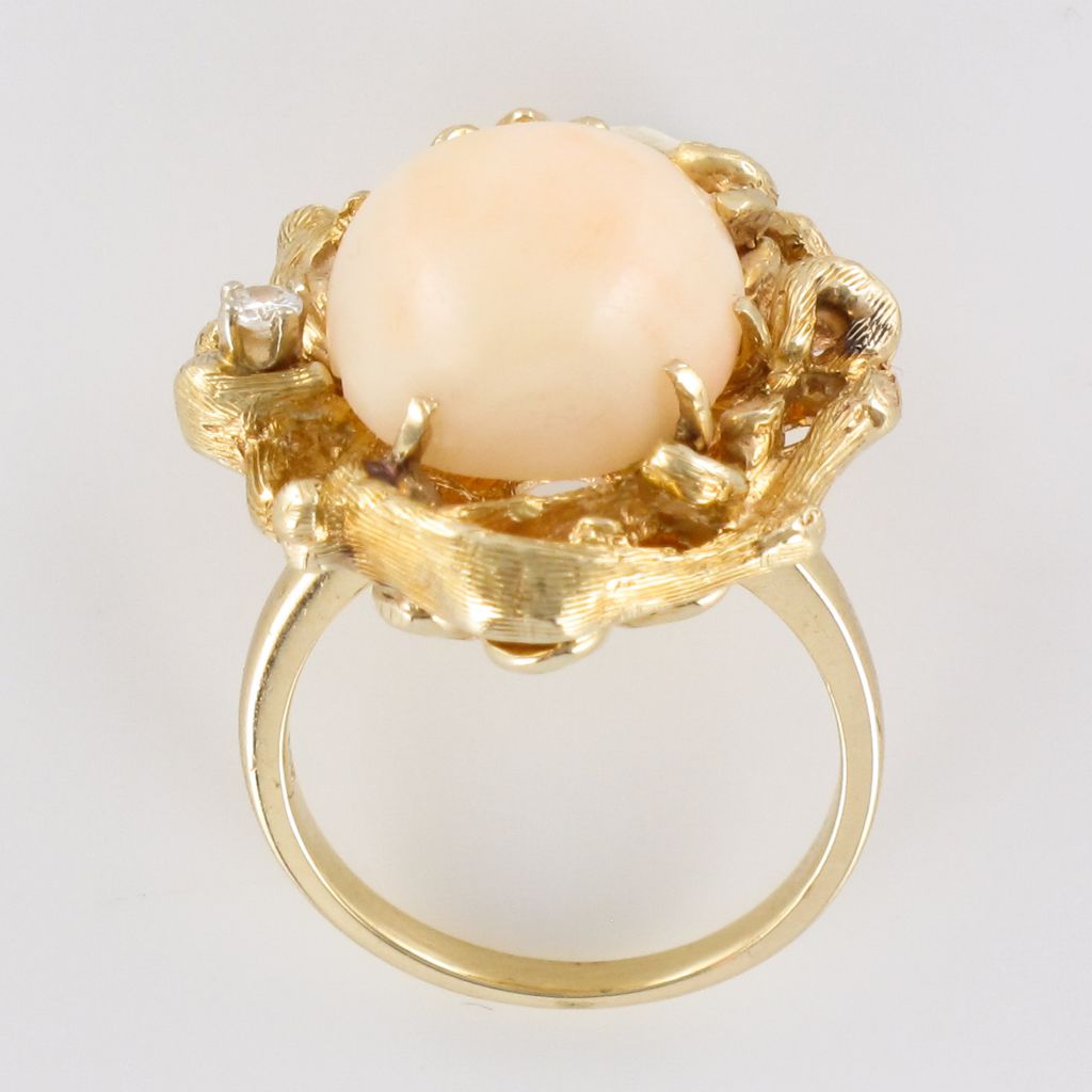 Ring Coral Skin Angel And Diamond-photo-2