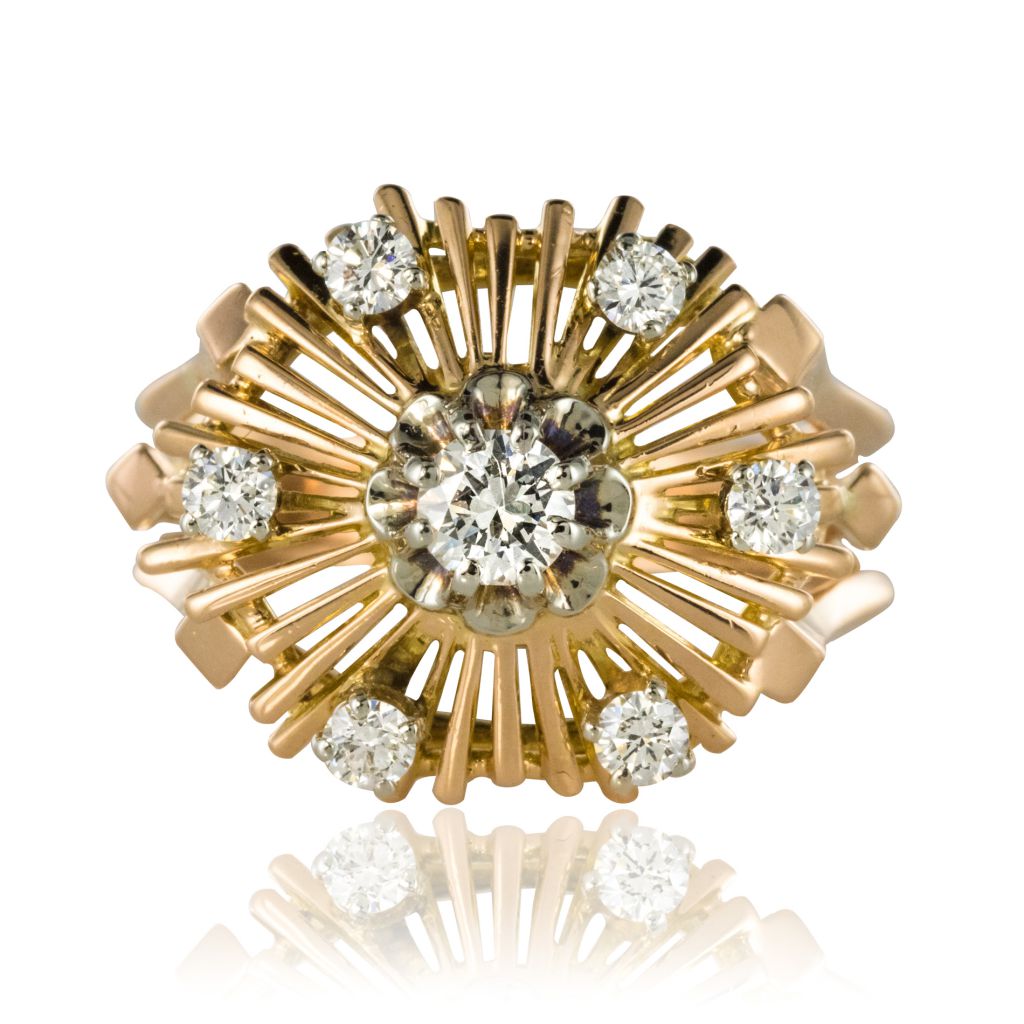 Vintage Radiant Diamonds Ring