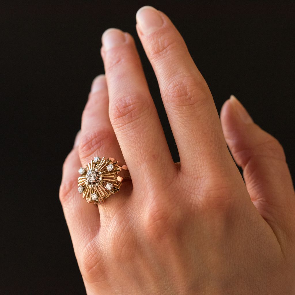 Vintage Radiant Diamonds Ring-photo-3