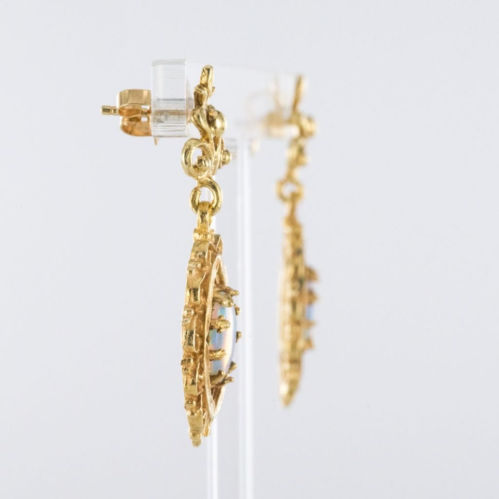 Boucles d'Oreilles Or Opales-photo-3