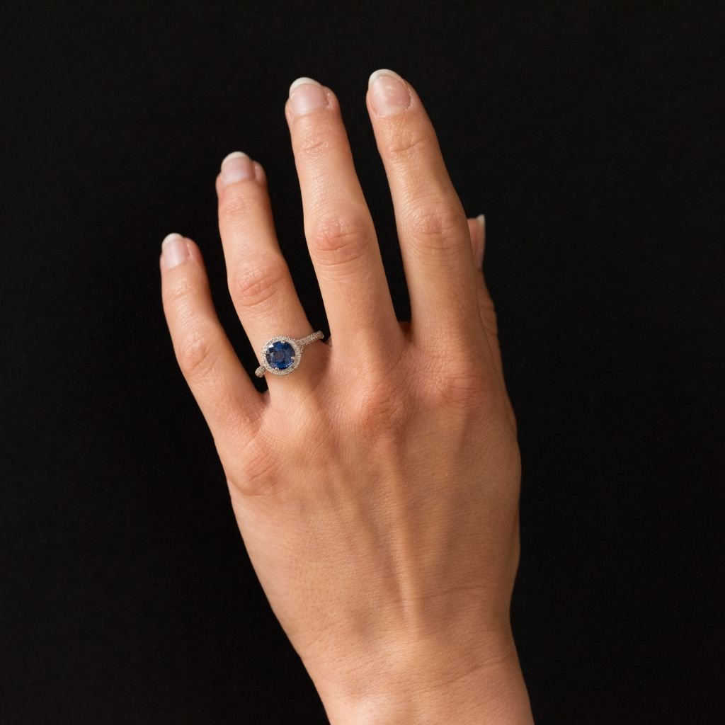 Ceylon And Diamonds Sapphire Ring-photo-2