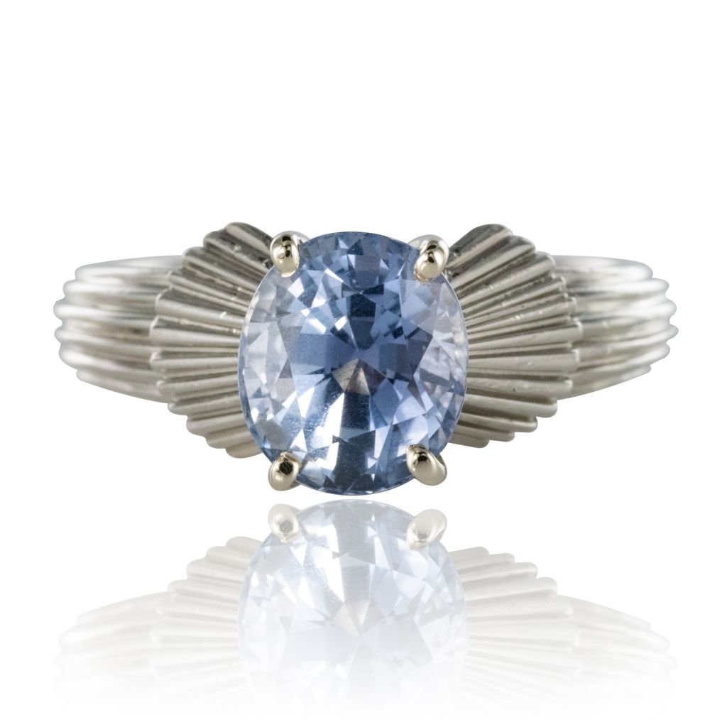 Vintage Sapphire Platinum Ring