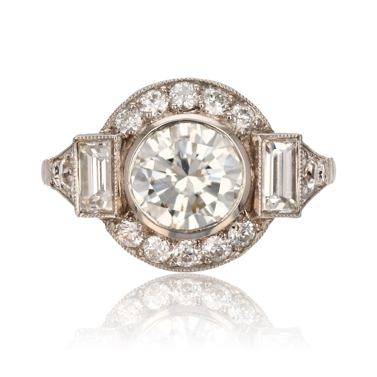 Bague Diamants Style Art Déco
