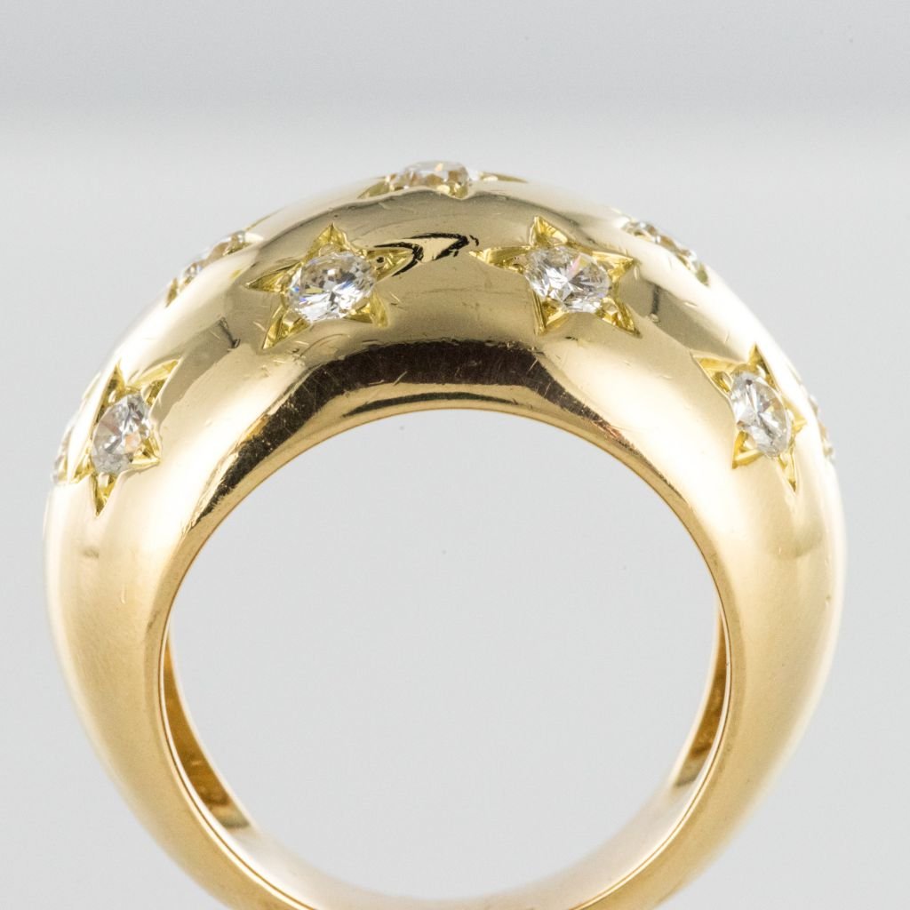 Bague dite  "constellation" diamants en sertis étoilés-photo-3