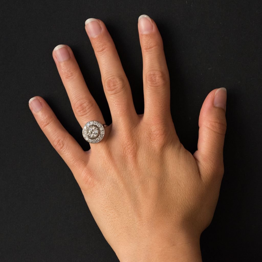 Diamonds Art Deco Round Ring-photo-2