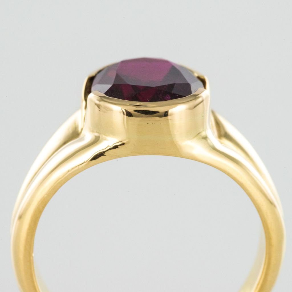 Bague Tourmaline Rubellite Or Jaune-photo-3
