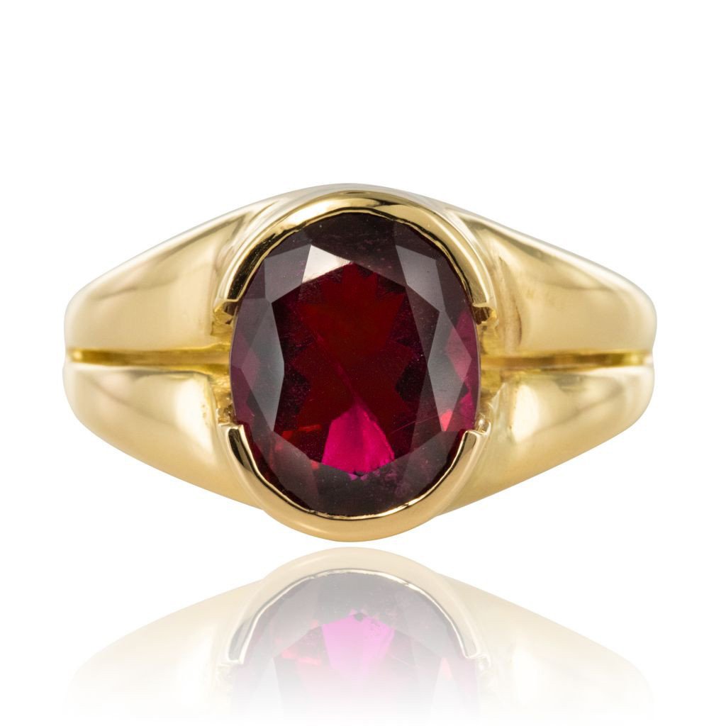 Bague Tourmaline Rubellite Or Jaune