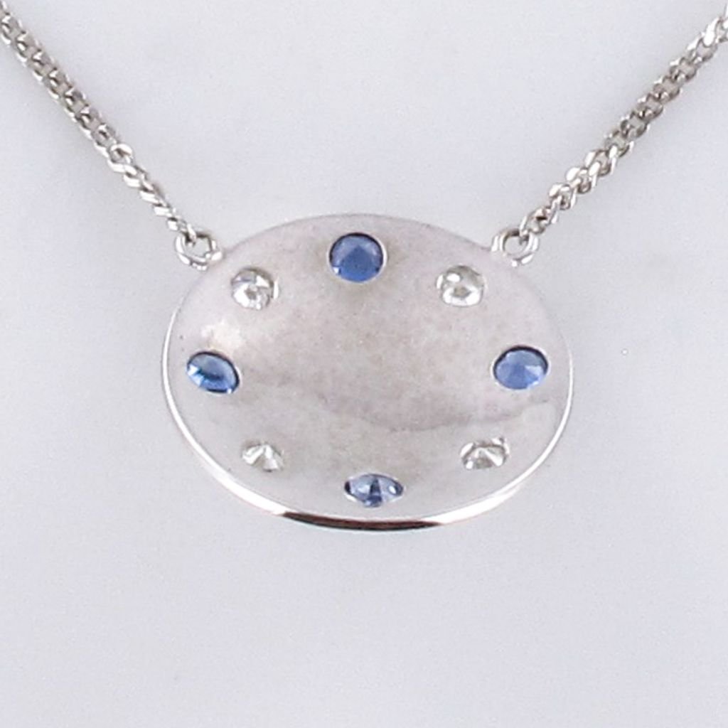 Collier Pierre De Lune Saphirs Diamants-photo-6