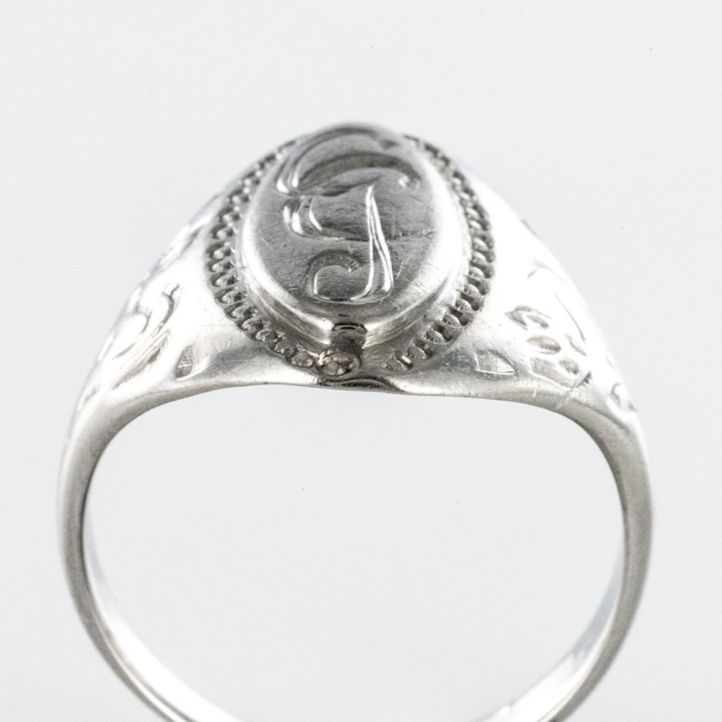 Old Silver Signet Ring-photo-2