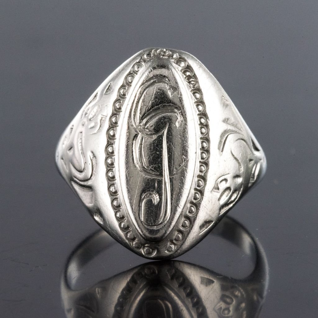 Old Silver Signet Ring-photo-4