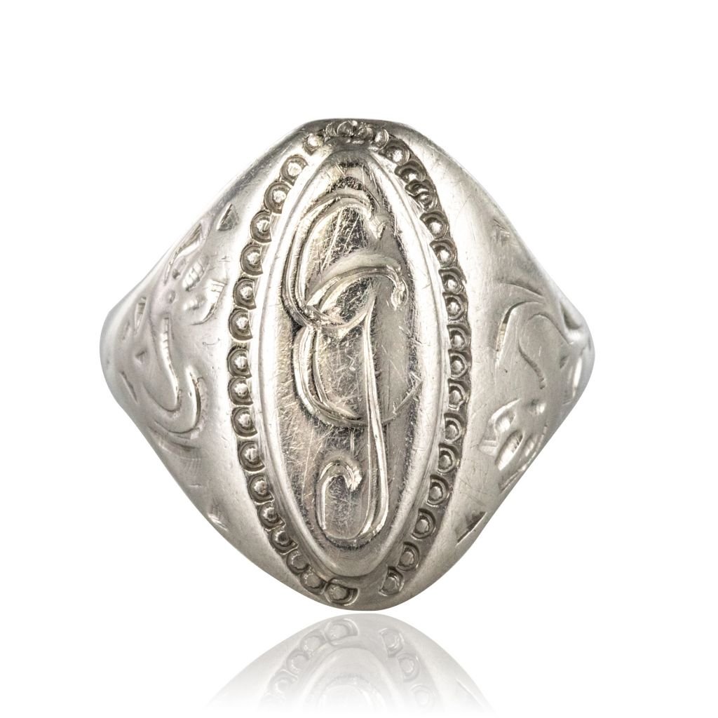 Chevalière Ancienne Argent