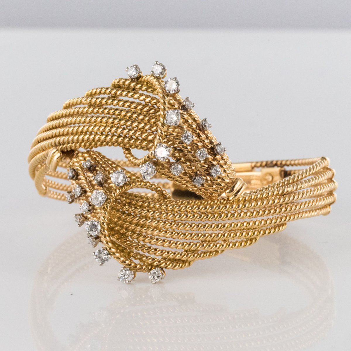 Bracelet Fils d'Or Et Diamants-photo-4