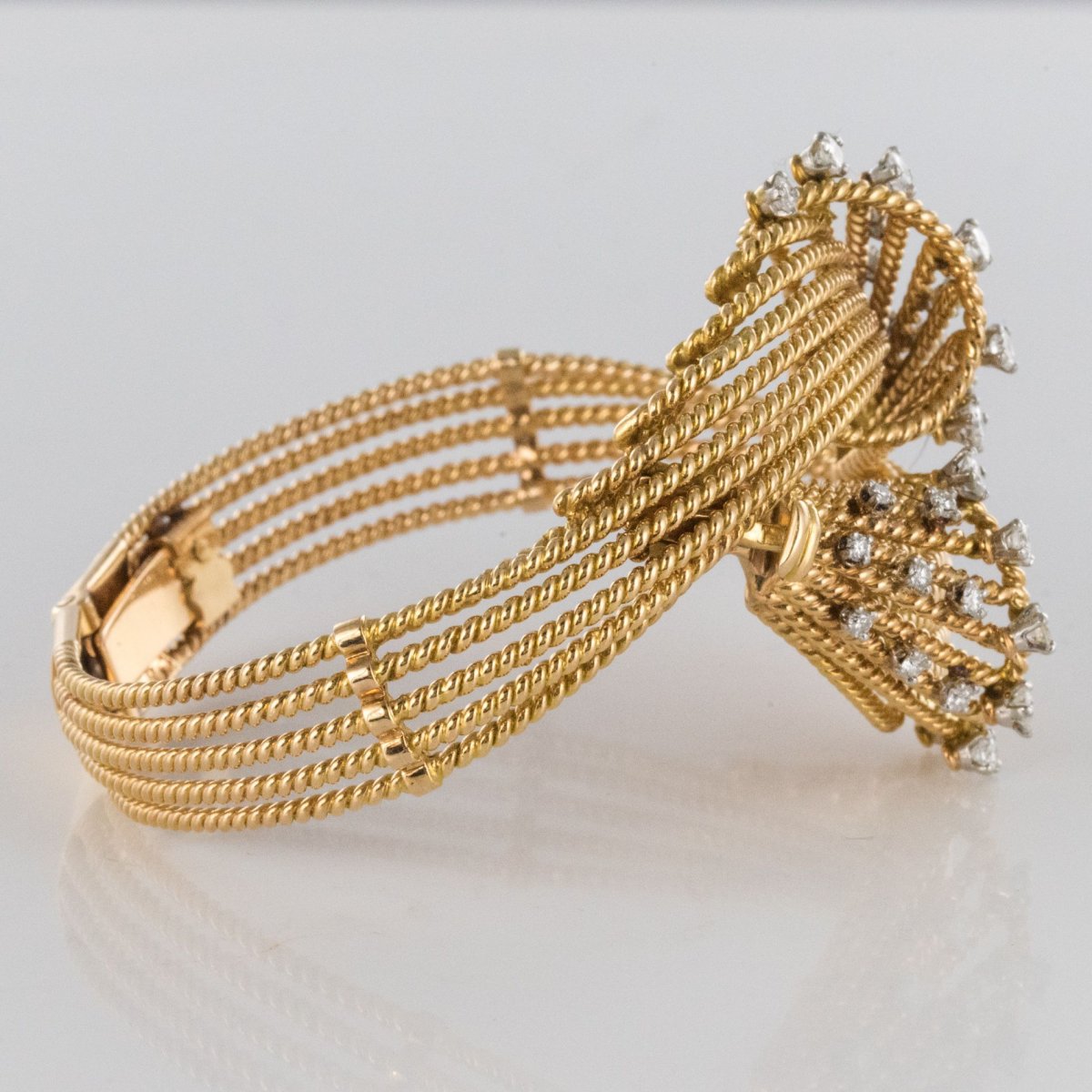 Bracelet Fils d'Or Et Diamants-photo-4