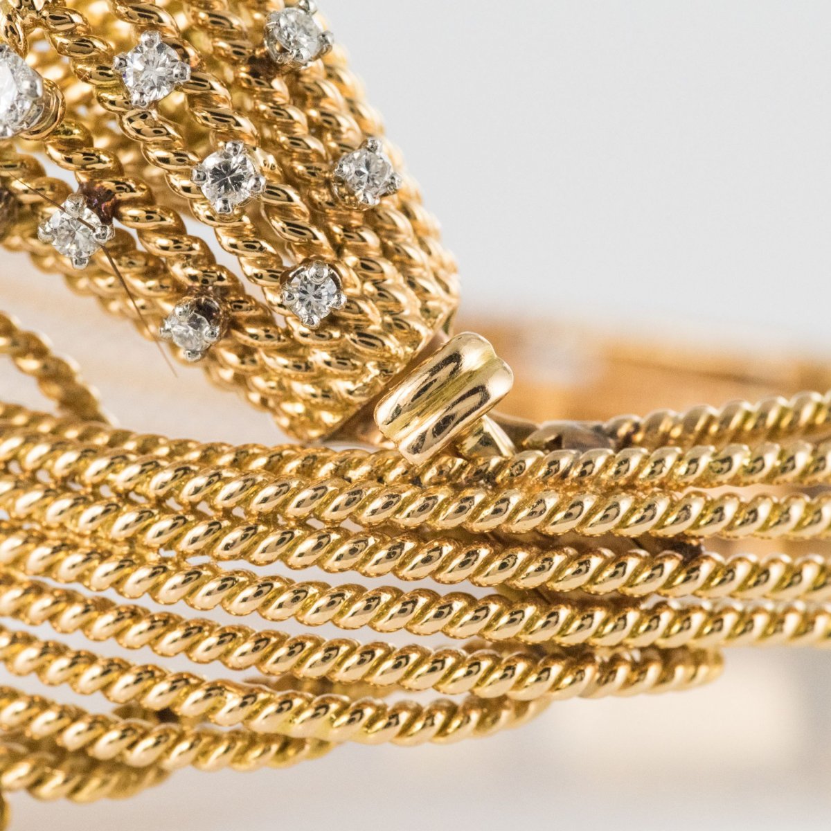 Bracelet Fils d'Or Et Diamants-photo-5