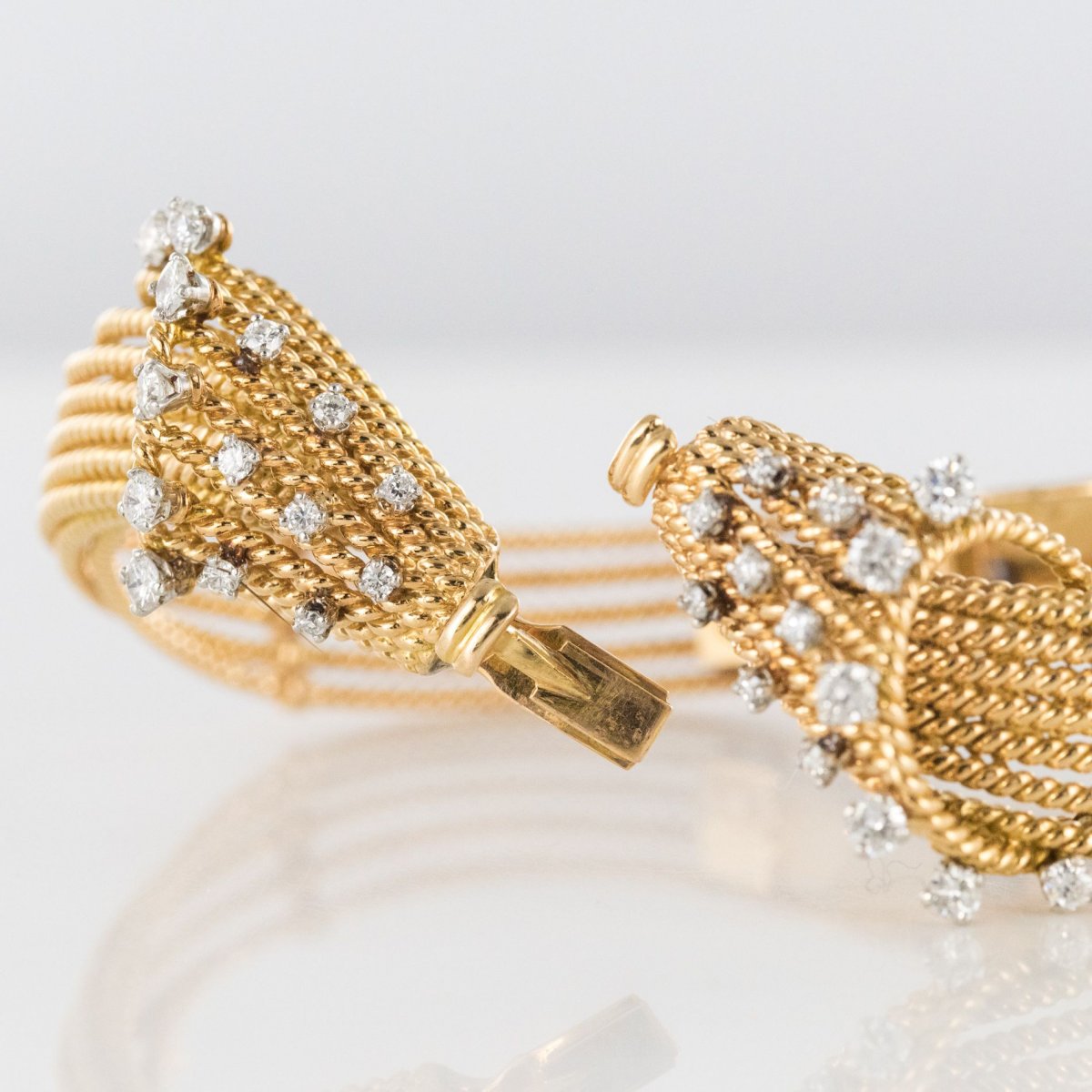 Bracelet Fils d'Or Et Diamants-photo-6