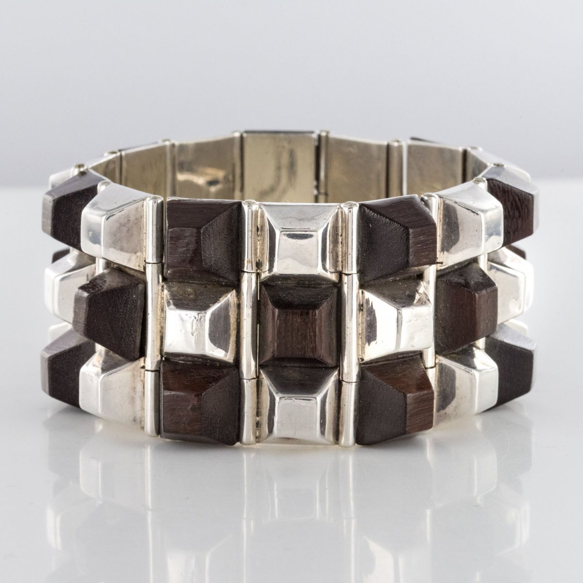 Silver And Rosewood Bracelet-photo-4