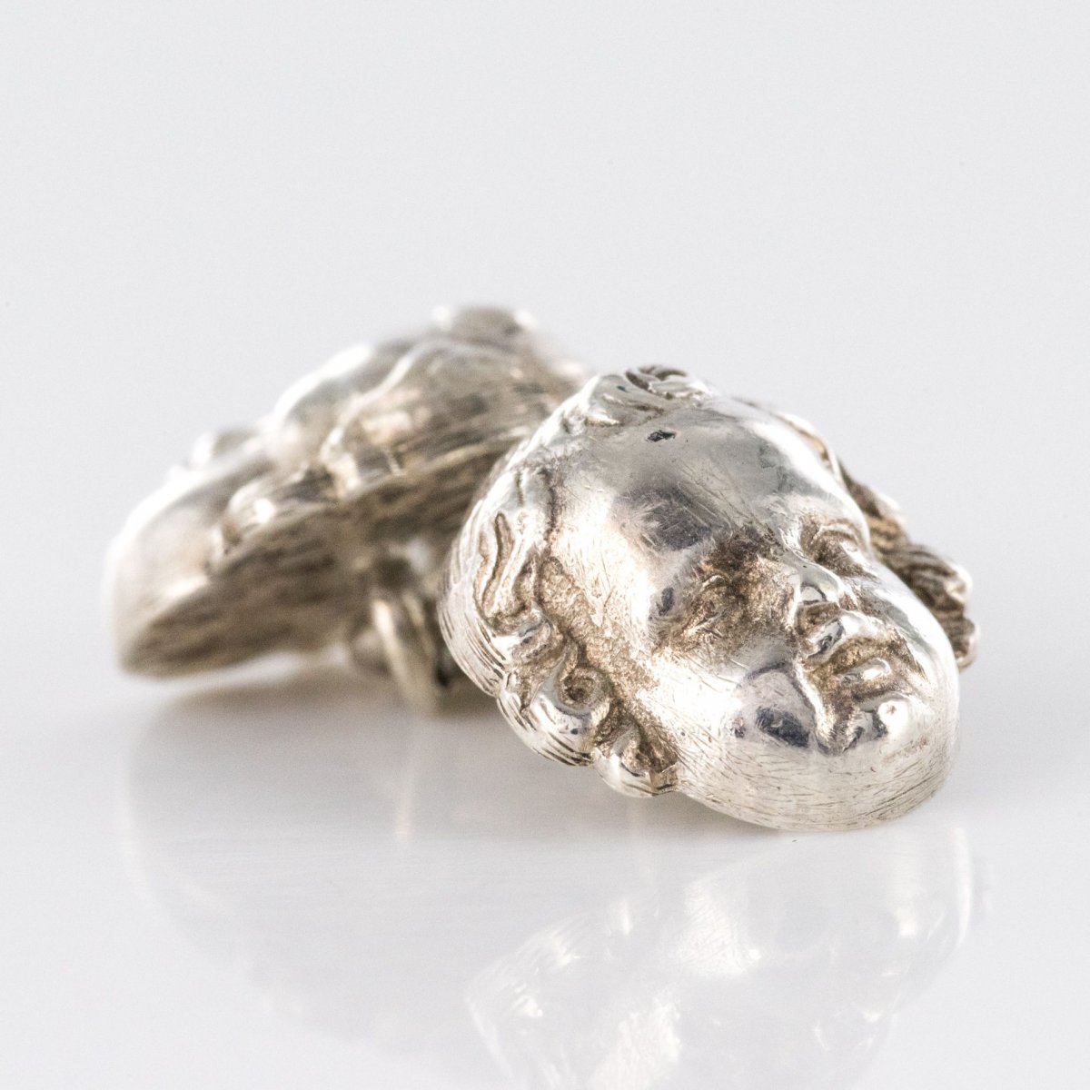 Silver Cherub Cufflinks-photo-3