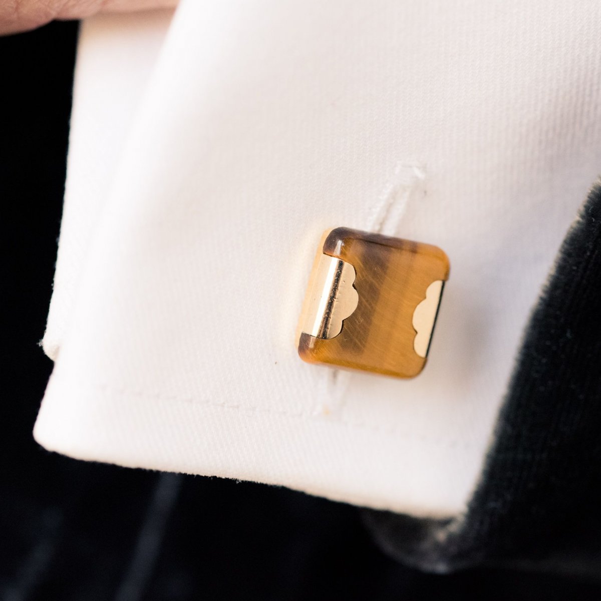 Tiger Eye Cufflinks-photo-2