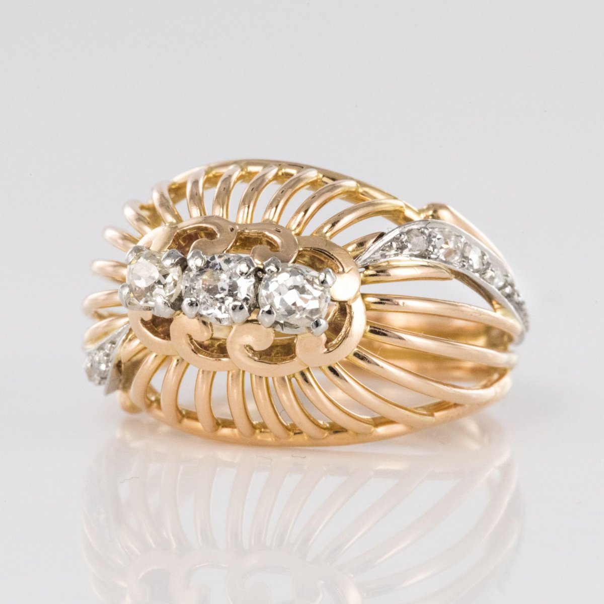 Dome Ring With Gold And Diamonds-photo-3