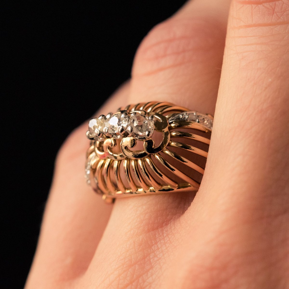 Dome Ring With Gold And Diamonds-photo-4